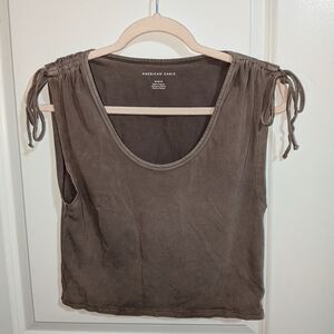 American Eagle Outfitters Brown Tank Top with Ties